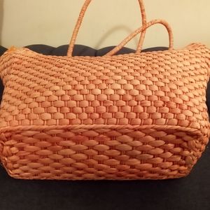 Picnic or Beach wicker large purse or bag